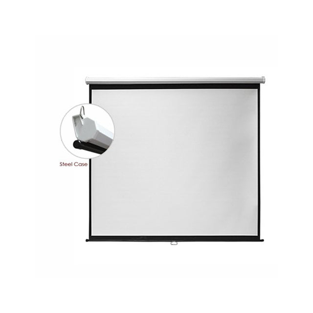 מסך הקרנה מנגנון גלילה ידני 2.00X2.00 מטר ESBB112 LUMI