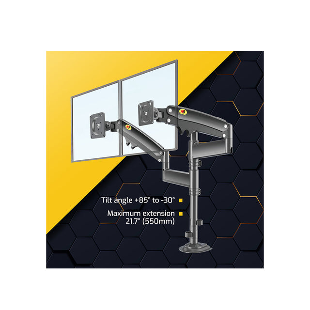 זרוע כפולה מסתובבת לשני מסכים H-180 NORTH BAYOU