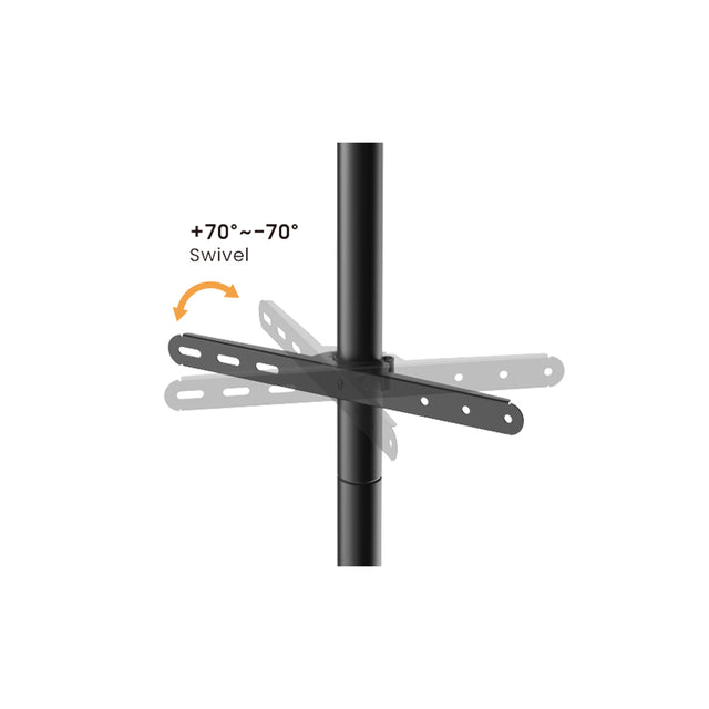 מעמד טלוויזיה רצפתי מסתובב עם מדף FS17-44F-01 LUMI