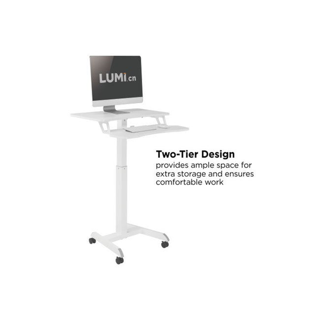 עמדת עבודה ארגונומית מתכווננת קפיץ גז FWS07-7 LUMI