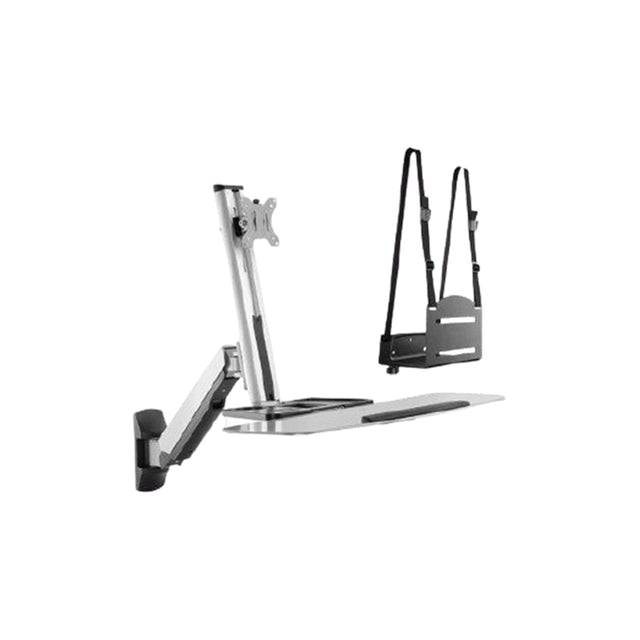 זרוע קיר כפולה מתכווננת עם מעמד למחשב LUMI DWS02-W02