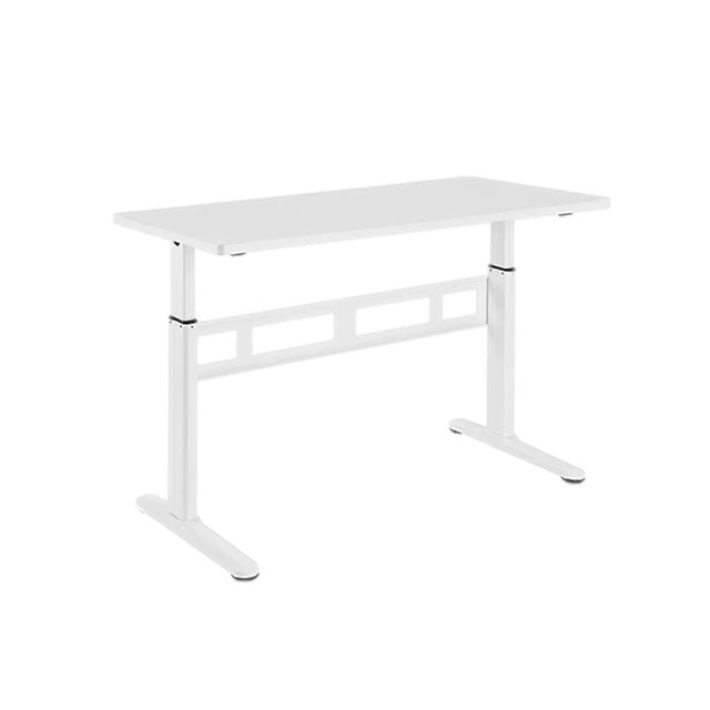 שולחן ארגונומי עמידה ישיבה מתכוונן עם מנואלה N04-22D-B לבן LUMI