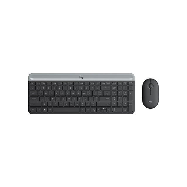 סט מקלדת ועכבר אלחוטי MK470 SLIM גרפיט LOGITECH