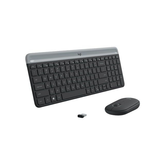 סט מקלדת ועכבר אלחוטי MK470 SLIM גרפיט LOGITECH