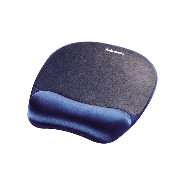 משטח לעכבר עם כרית קצף זכרון Memory Foam כחול FELLOWES