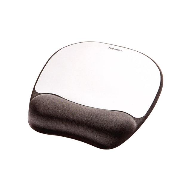 משטח לעכבר עם כרית קצף זכרון Memory Foam כסוף FELLOWES