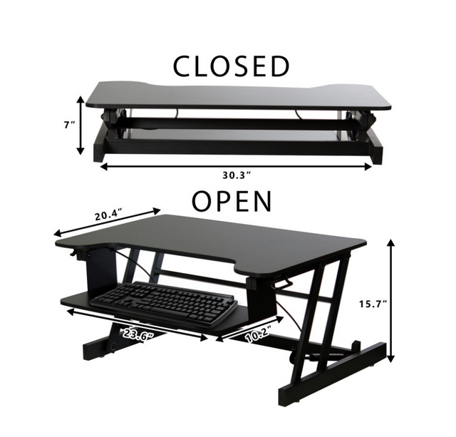 עמדת מחשב ארגונומית מתכווננת לעמידה וישיבה SX32 CASILLI