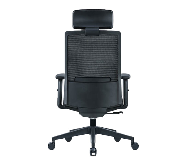 כסא מחשב SIT בצבע שחור (מבט אחורי)
