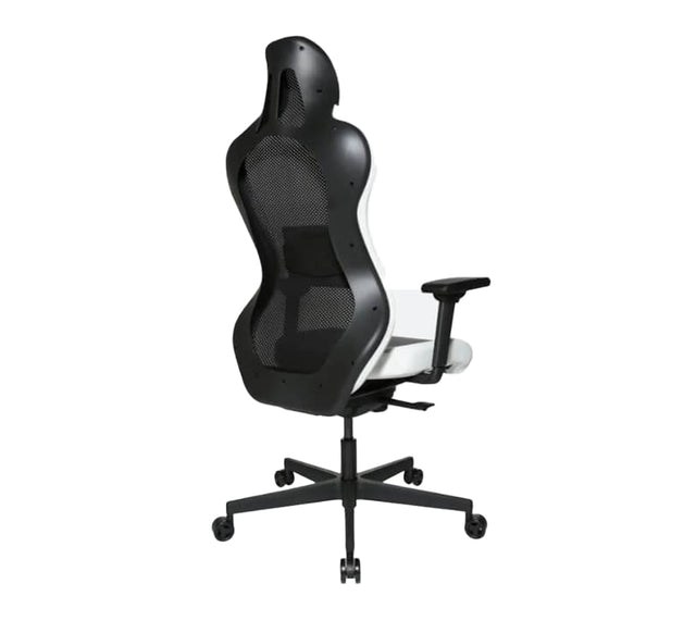 כסא גיימינג SITNESS RS SPORT PLUS בצבע לבן (מבט צד אחורי)