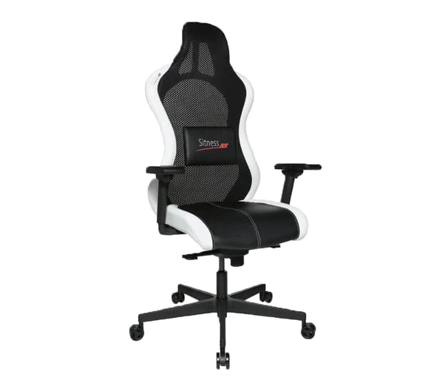 כסא גיימינג SITNESS RS SPORT PLUS בצבע לבן (מבט צד קדמי)