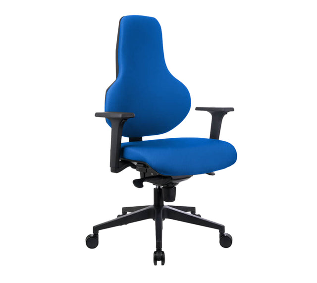 כסא מחשב דגם ICON בצבע כחול (מבט זווית קדמית)