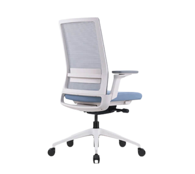 כסא מחשב TORINO WHITE בצבע שחור (מבט זווית אחורית)