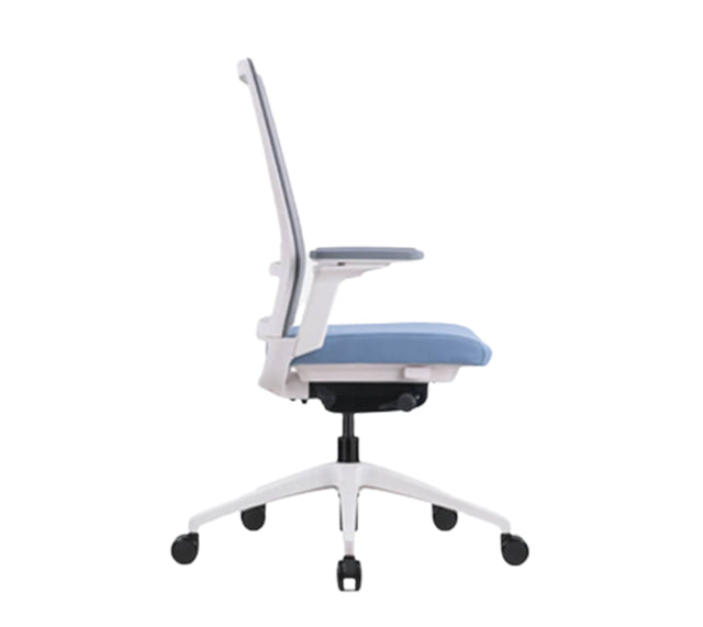 כסא מחשב TORINO WHITE בצבע שחור (מבט צד)