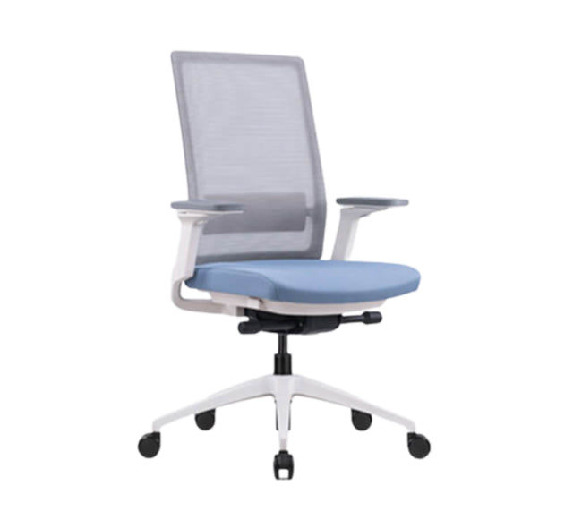 כסא מחשב TORINO WHITE בצבע שחור (מבט זווית קדמית)