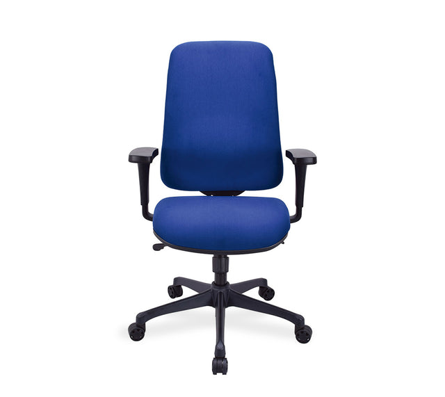 כסא מחשב דגם SOL בצבע כחול (מבט קדמי)