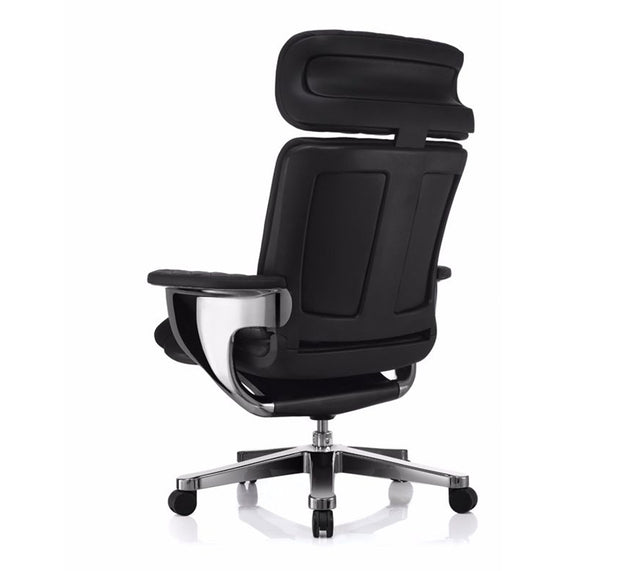 כסא מנהלים עור אמיתי עם משענת ראש NUVEM COMFORT
