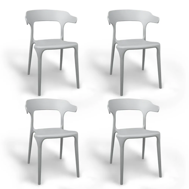 סט 4 כסאות מודרניים לפנים וחוץ