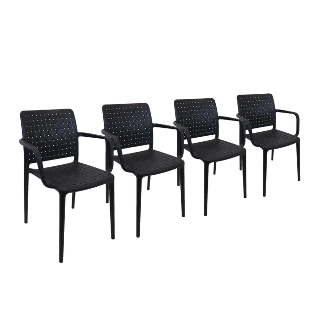 סט 4 כסאות עם ידיות דגם FAME-K במגוון צבעים