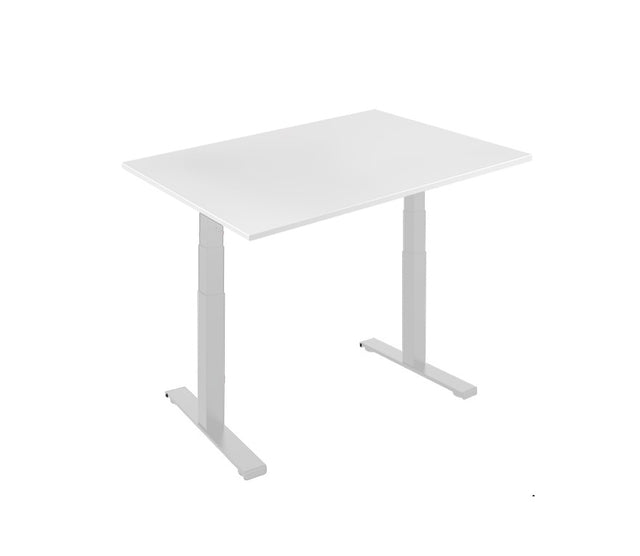 שולחן עמידה-ישיבה חשמלי מתכוונן דו מנועי רגל לבנה M07-23D