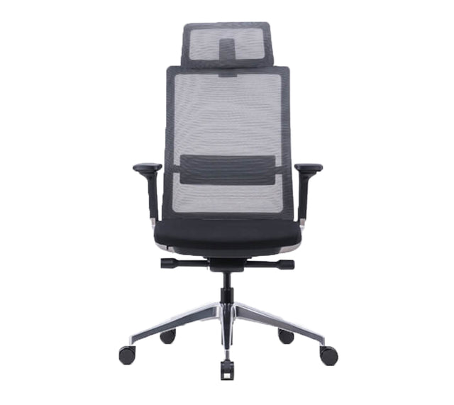כסא מחשב דגם TORINO BLACK עם משענת ראש בצבע שחור (מבט קדמי)
