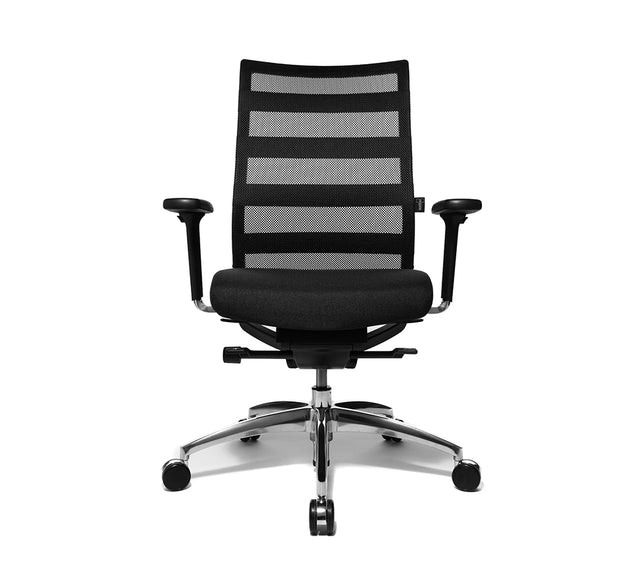 כסא מחשב אורטופדי דגם ERGOMEDIC 100-1 בצבע שחור (מבט קדמי)