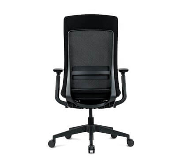 כסא מחשב אלביט בצבע שחור (מבט אחורי)