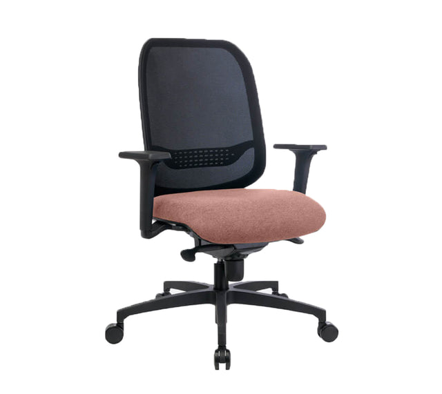 כסא מחשב דגם  FLIGHT NET בצבע אפרסק (מבט זווית קדמית)