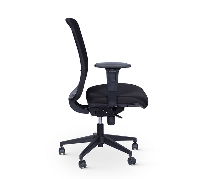 כסא מחשב דגם SHAPE בצבע שחור (מבט צד)