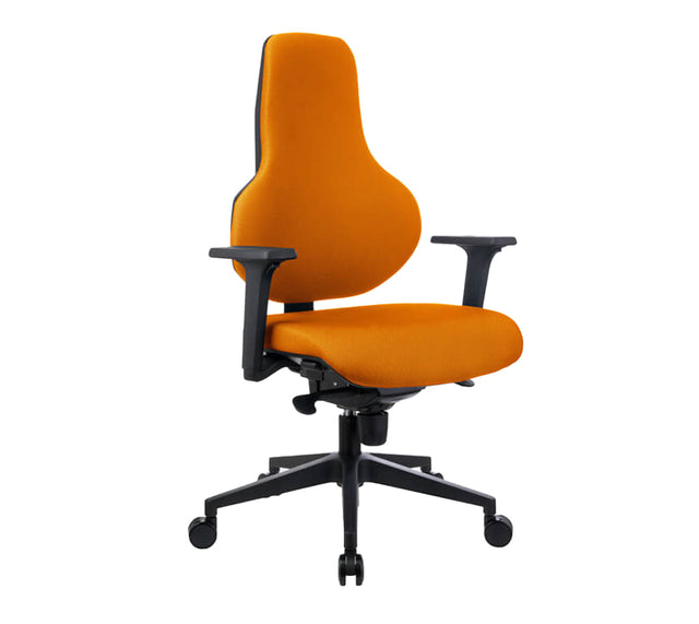 כסא מחשב דגם ICON בצבע כתום (מבט זווית קדמית)