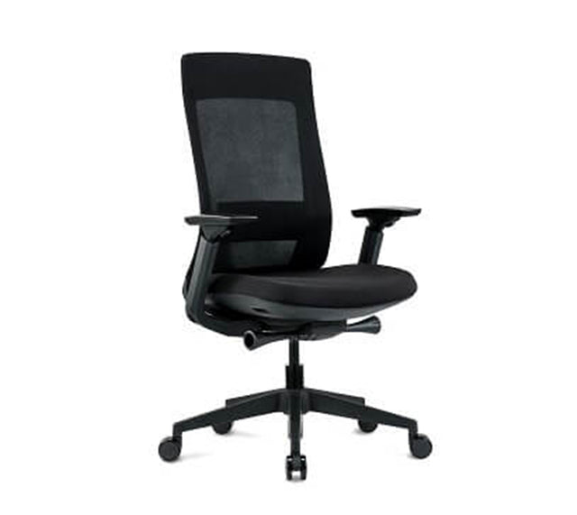 כסא מחשב אלביט בצבע שחור (מבט זווית)