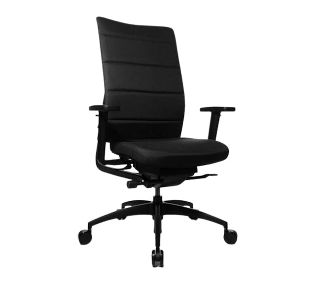 כסא מחשב אורטופדי דגם ERGOMEDIC 100-4 בצבע שחור (מבט זווית קדמית)