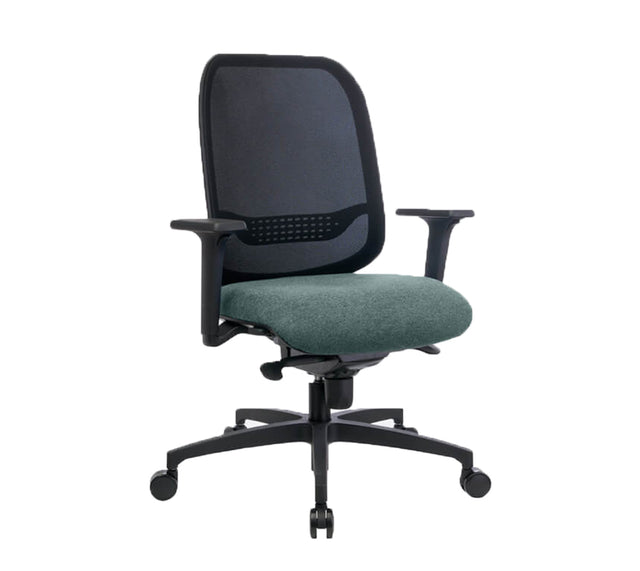 כסא מחשב דגם  FLIGHT NET בצבע ירוק (מבט זווית קדמית)