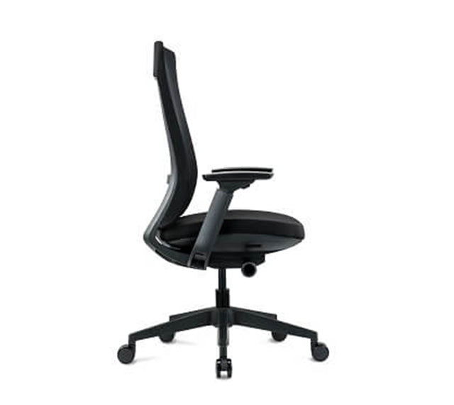 כסא מחשב אלביט בצבע שחור (מבט צד)