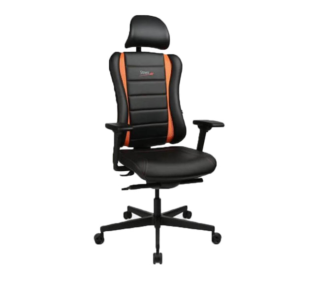 כסא גיימינג SITNESS RS בצבע כתום (מבט צד קדמי)