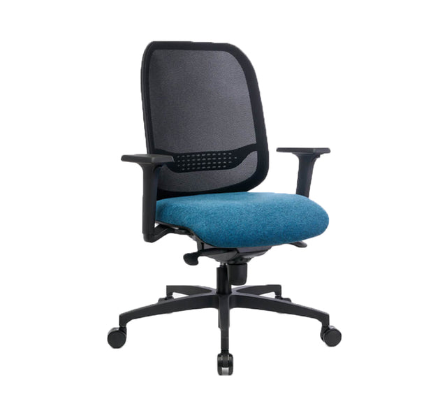 כסא מחשב דגם  FLIGHT NET בצבע טורקיז (מבט זווית קדמית)