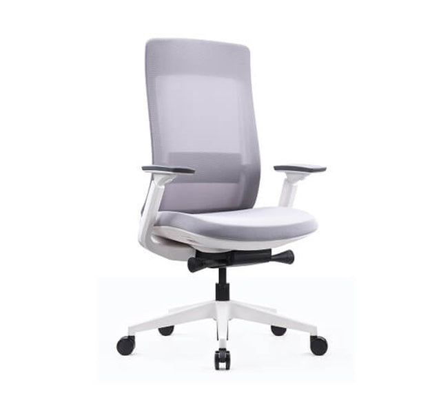 כסא מחשב אלביט בצבע לבן (מבט זווית)