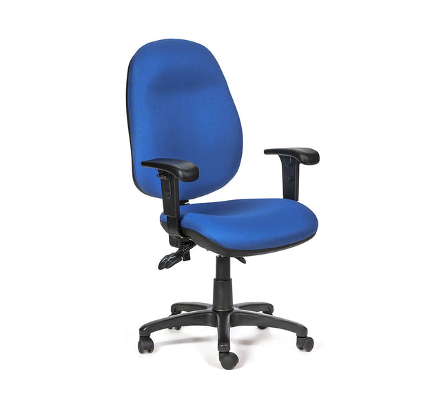כסא מחשב ורטיגו 3 מצבים - צבע כחול (מבט צד)