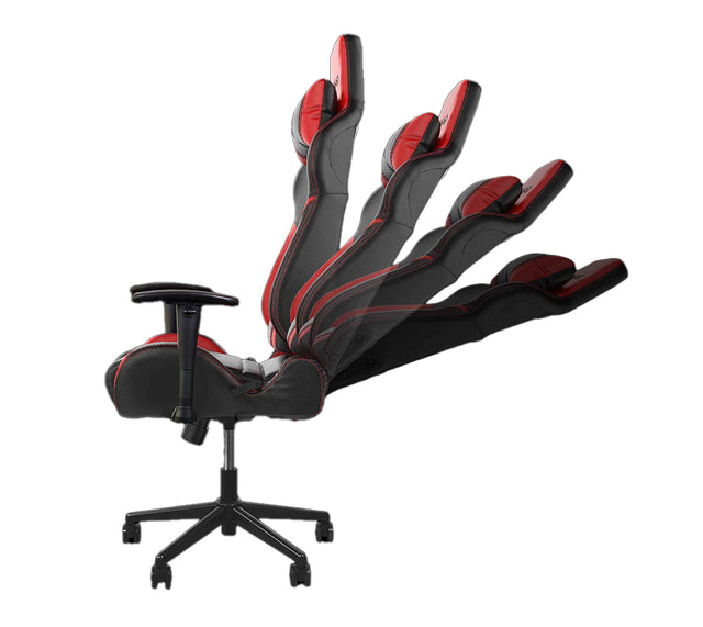 כסא גיימינג מואר ACHILLES E1 בצבע אדום (מצבי משענת)
