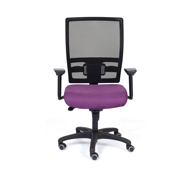 כסא מחשב דגם CLEVER בצבע סגול (מבט קדמי)