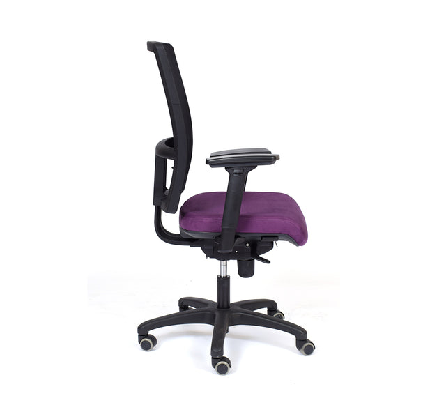 כסא מחשב דגם CLEVER בצבע סגול (מבט צד)
