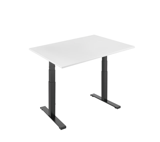 שולחן עמידה-ישיבה חשמלי מתכוונן דו מנועי רגל שחורה M07-23D