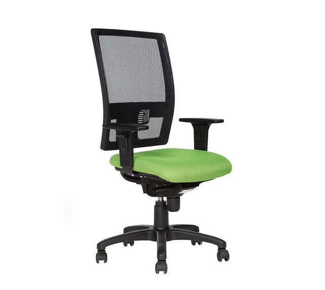 כסא מחשב דגם CLEVER בצבע ירוק (מבט זווית)
